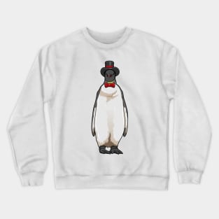 Penguin as Gentleman with Hat Crewneck Sweatshirt